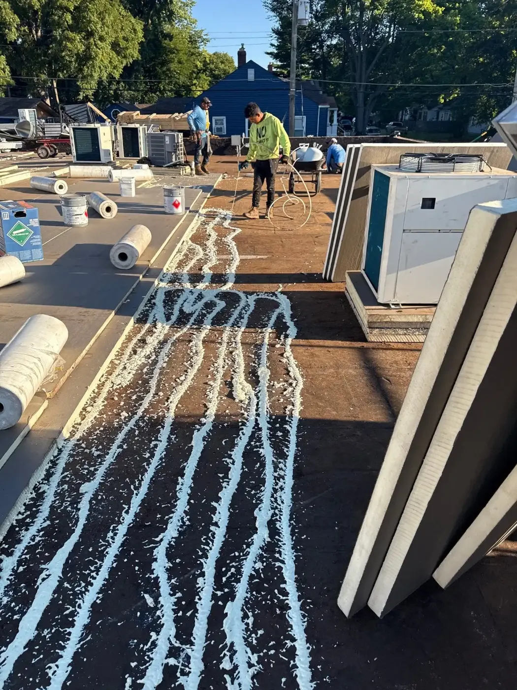 Commercial roof inspection documented in Vincennes