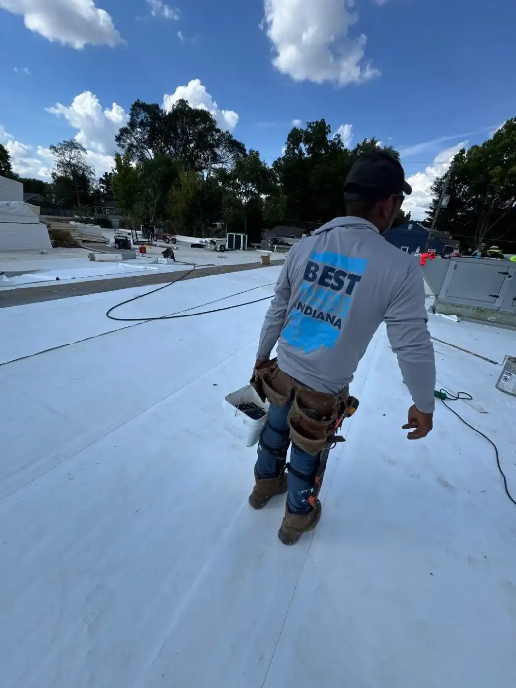 Commercial roofing by Vincennes Commercial Roofing near Brownsburg, IN